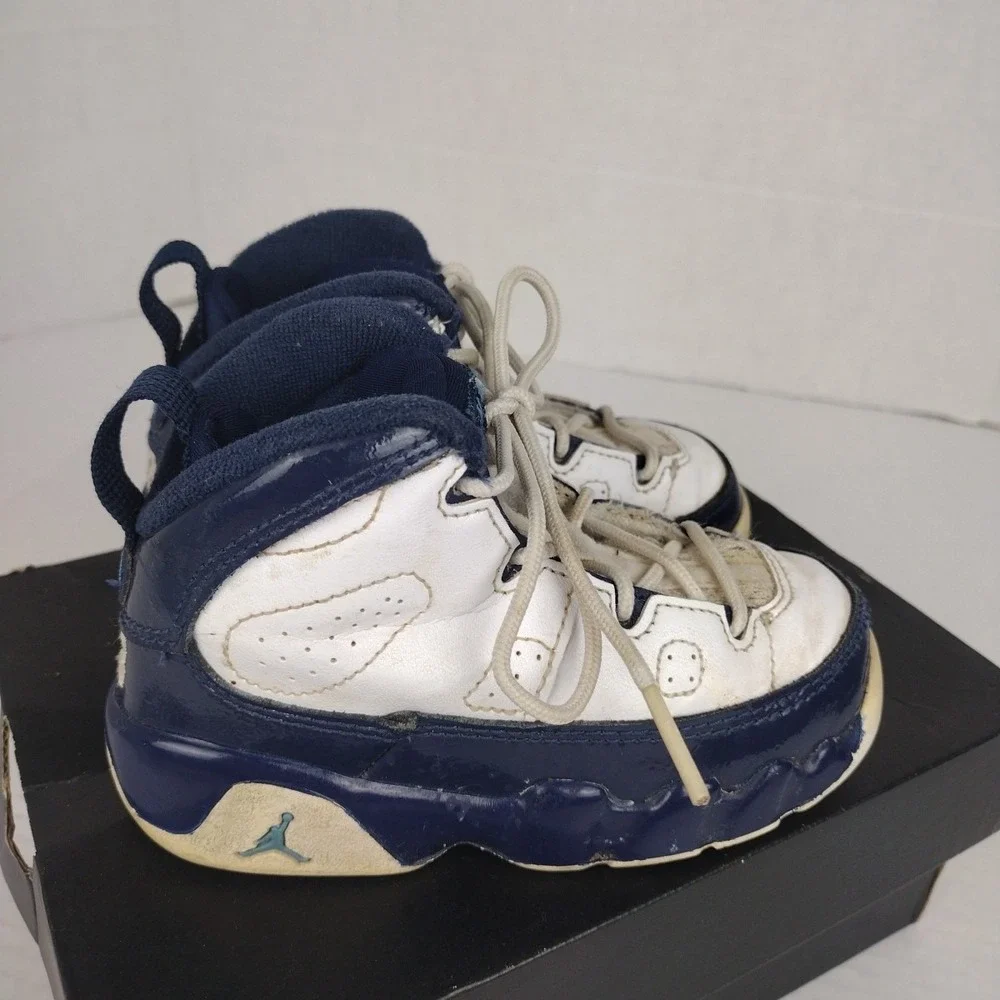 Nike Air Jordan 9 Retro 23 IX UNC Pearl Blue 401812-145 Toddler SZ 7 C Sneakers